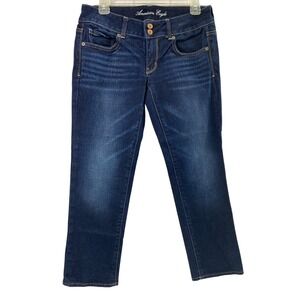 American Eagle Artist Jeans Women Size 6 Low Rise Dark Wash Stretch Straight Leg